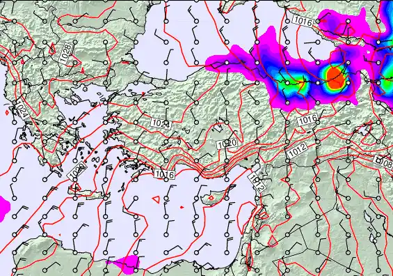 Turkey forecast chart for Saturday, September 20th, 2025 at 12:00 AM