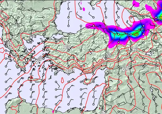 Turkey forecast chart for Saturday, September 20th, 2025 at 6:00 AM