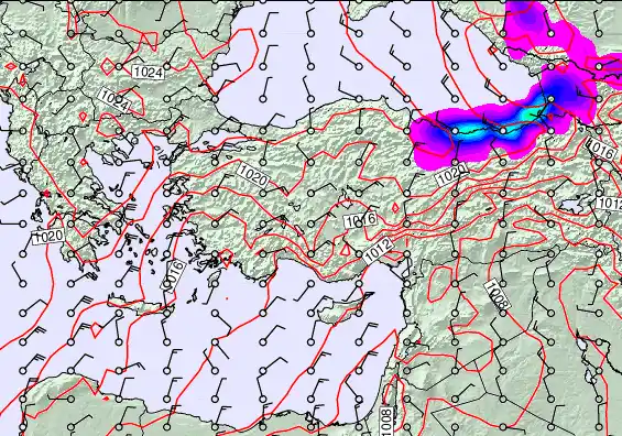 Turkey forecast chart for Saturday, September 20th, 2025 at 12:00 PM