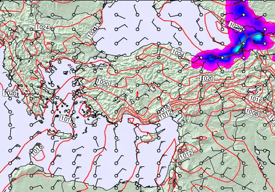 Turkey forecast chart for Saturday, September 20th, 2025 at 6:00 PM