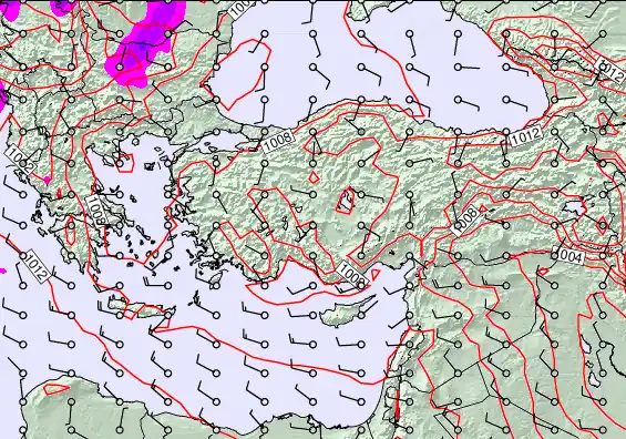 Turkey forecast chart for Friday, September 26th, 2025 at 12:00 AM