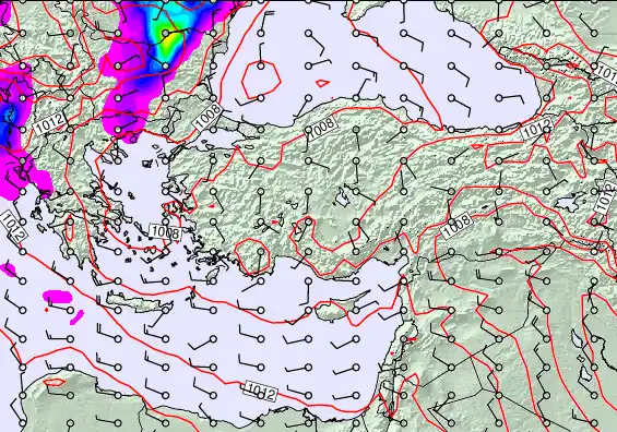 Turkey forecast chart for Friday, September 26th, 2025 at 6:00 AM