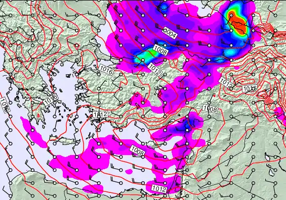 Turkey forecast chart for Monday, December 29th, 2025 at 12:00 AM