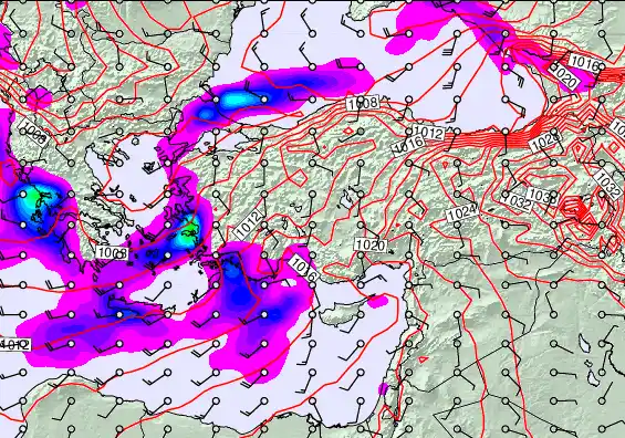 Turkey forecast chart for Tuesday, December 30th, 2025 at 6:00 PM