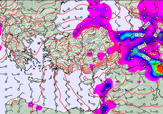 Turkey forecast chart for Friday, January 2nd, 2026 at 6:00 AM