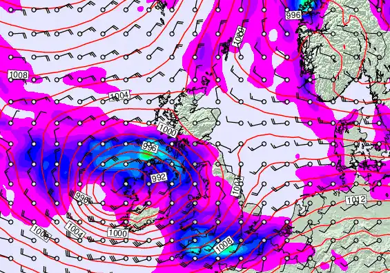 United Kingdom forecast chart for Wednesday, September 17th, 2025 at 6:00 AM