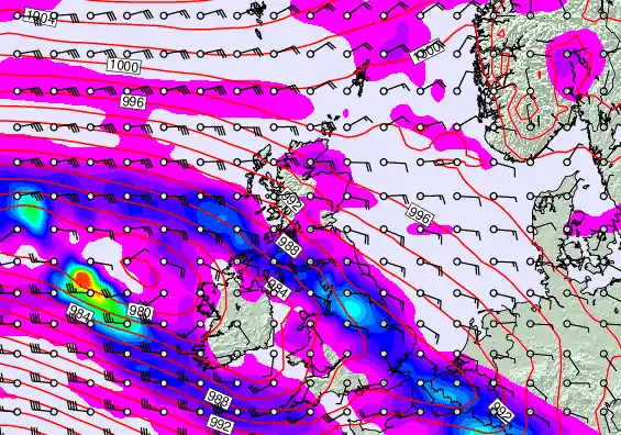 United Kingdom forecast chart for Wednesday, February 11th, 2026 at 6:00 AM