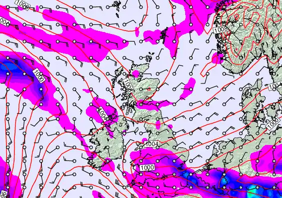 United Kingdom forecast chart for Thursday, February 12th, 2026 at 6:00 AM