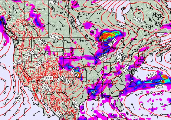 USA forecast chart for Tuesday, June 17th, 2025 at 12:00 PM