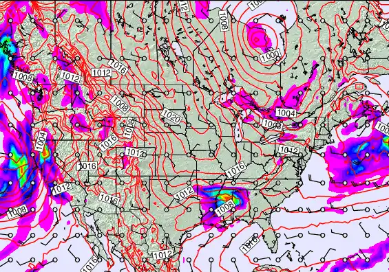 USA forecast chart for Saturday, January 3rd, 2026 at 12:00 AM