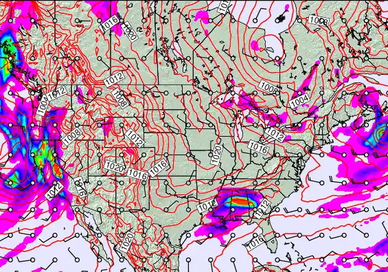 USA forecast chart for Saturday, January 3rd, 2026 at 6:00 AM
