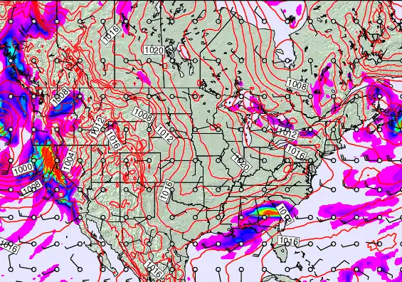 USA forecast chart for Saturday, January 3rd, 2026 at 12:00 PM