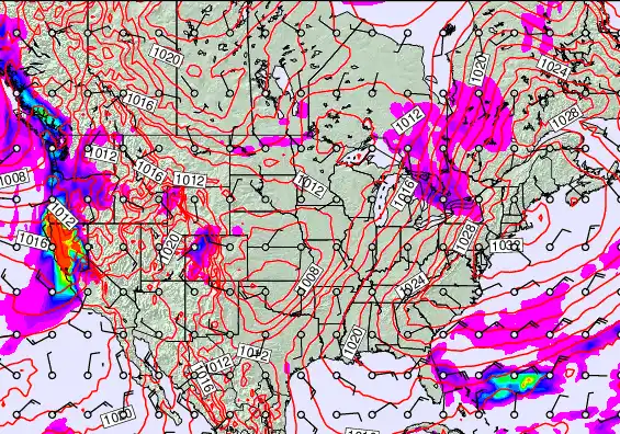 USA forecast chart for Tuesday, January 6th, 2026 at 12:00 AM