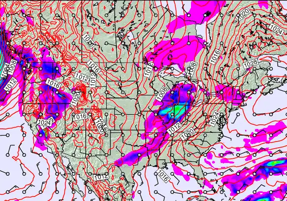 USA forecast chart for Tuesday, January 6th, 2026 at 12:00 PM