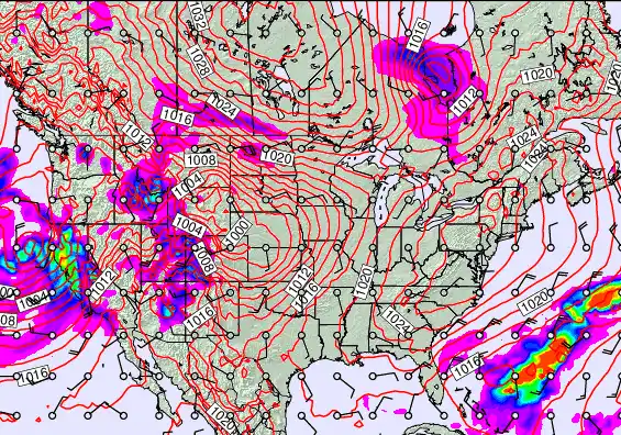 USA forecast chart for Tuesday, February 17th, 2026 at 12:00 PM