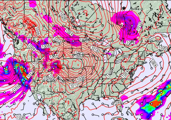 USA forecast chart for Tuesday, February 17th, 2026 at 6:00 PM