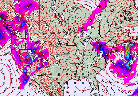 USA forecast chart for Friday, February 20th, 2026 at 12:00 AM