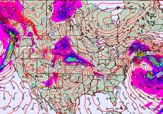 USA forecast chart for Friday, February 20th, 2026 at 6:00 PM