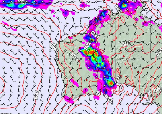 Western Australia forecast chart for Thursday, November 21st, 2024 at 12:00 PM