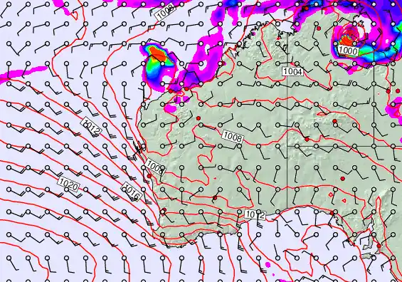 Western Australia forecast chart for Tuesday, February 3rd, 2026 at 6:00 AM