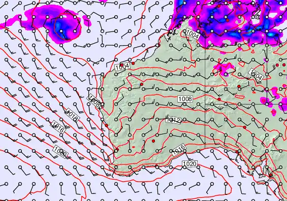 Western Australia forecast chart for Thursday, February 5th, 2026 at 6:00 AM