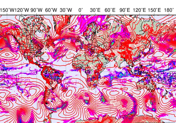 World forecast chart for Wednesday, February 11th, 2026 at 12:00 AM