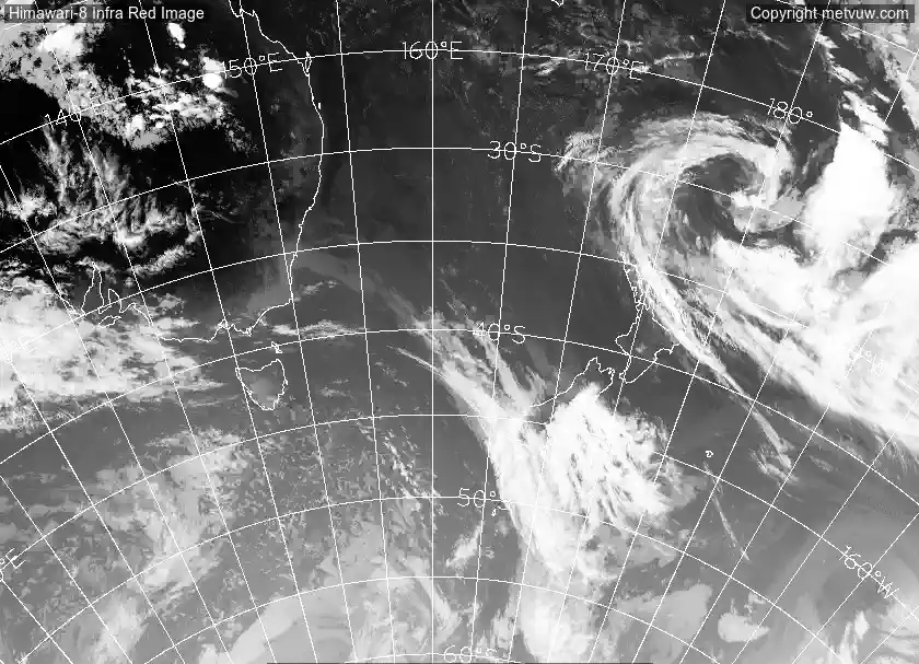 satellite chart for Tuesday, December 9th, 2025 at 9:00 AM