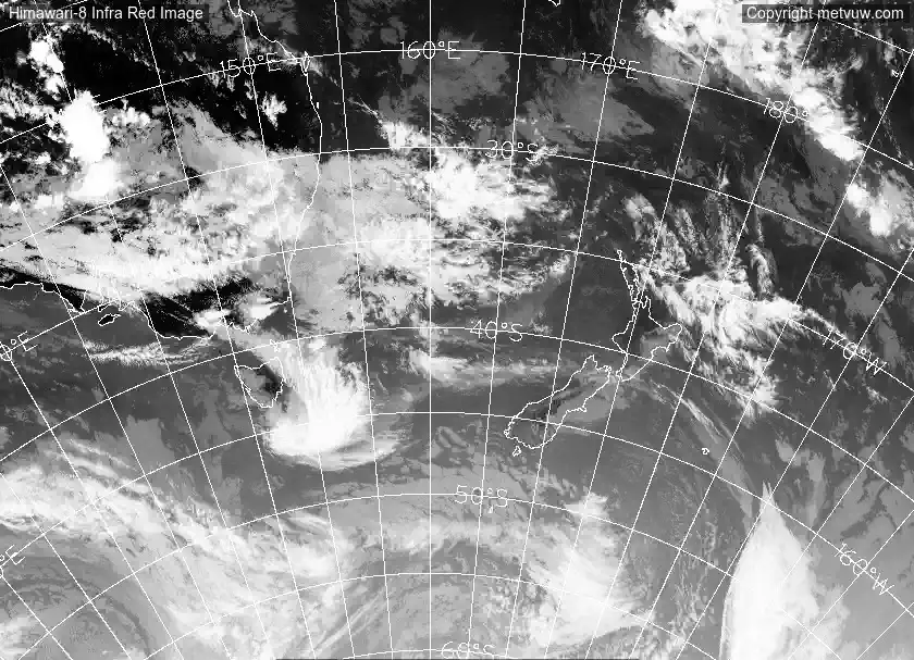 satellite chart for Sunday, February 8th, 2026 at 6:00 AM