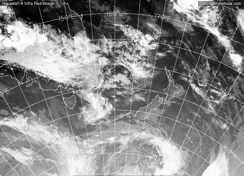 satellite chart for Sunday, February 8th, 2026 at 12:00 PM